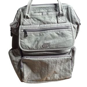 lug Light Gray Men's Backpack Tote with Multiple Pockets